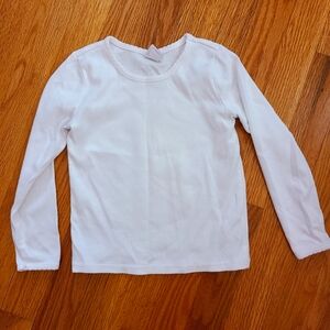 Hanna Andersson White Long Sleeve Shirt size 4